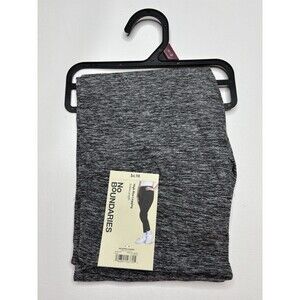 NWT No Boundaries Hi-rise Ankle Leggings S/M Gray Texture Soft Polyester Stretch